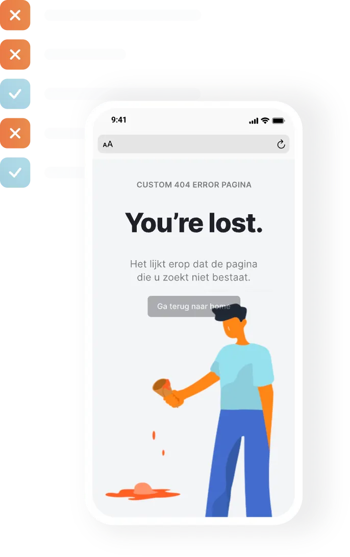 Voorbeelden van add-ons zoals color swatches en levertijd op productcards