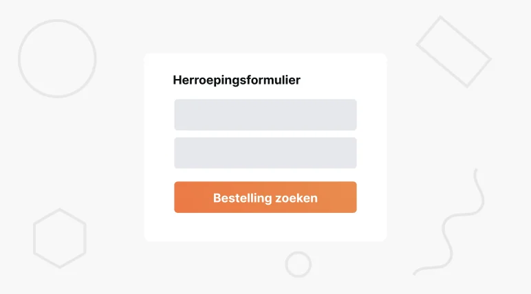 Herroepingsformulier add-on: formulier om een bestelling te zoeken
